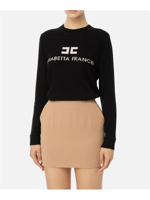 Cashmere blend sweater with logo ELISABETTA FRANCHI | MK64S46E2.685